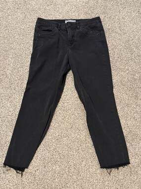 Wit & Wisdom Black Raw Hem Ankle Jeans Size 10P